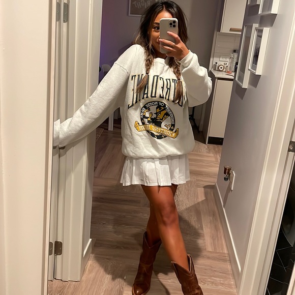 Vintage Notre Dame College White Sweatshirt - Picture 1 of 4